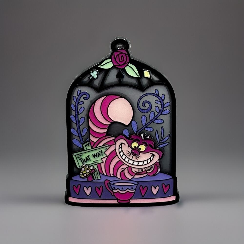 Loungefly Disney Cat Terrarium Blind Enamel Pin New Open CHESHIRE CAT Alice
